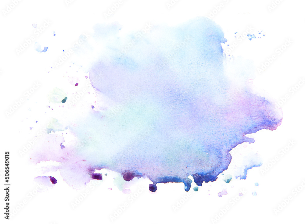 Abstract watercolor hand painted background. Art creative painting  isolated on white background.