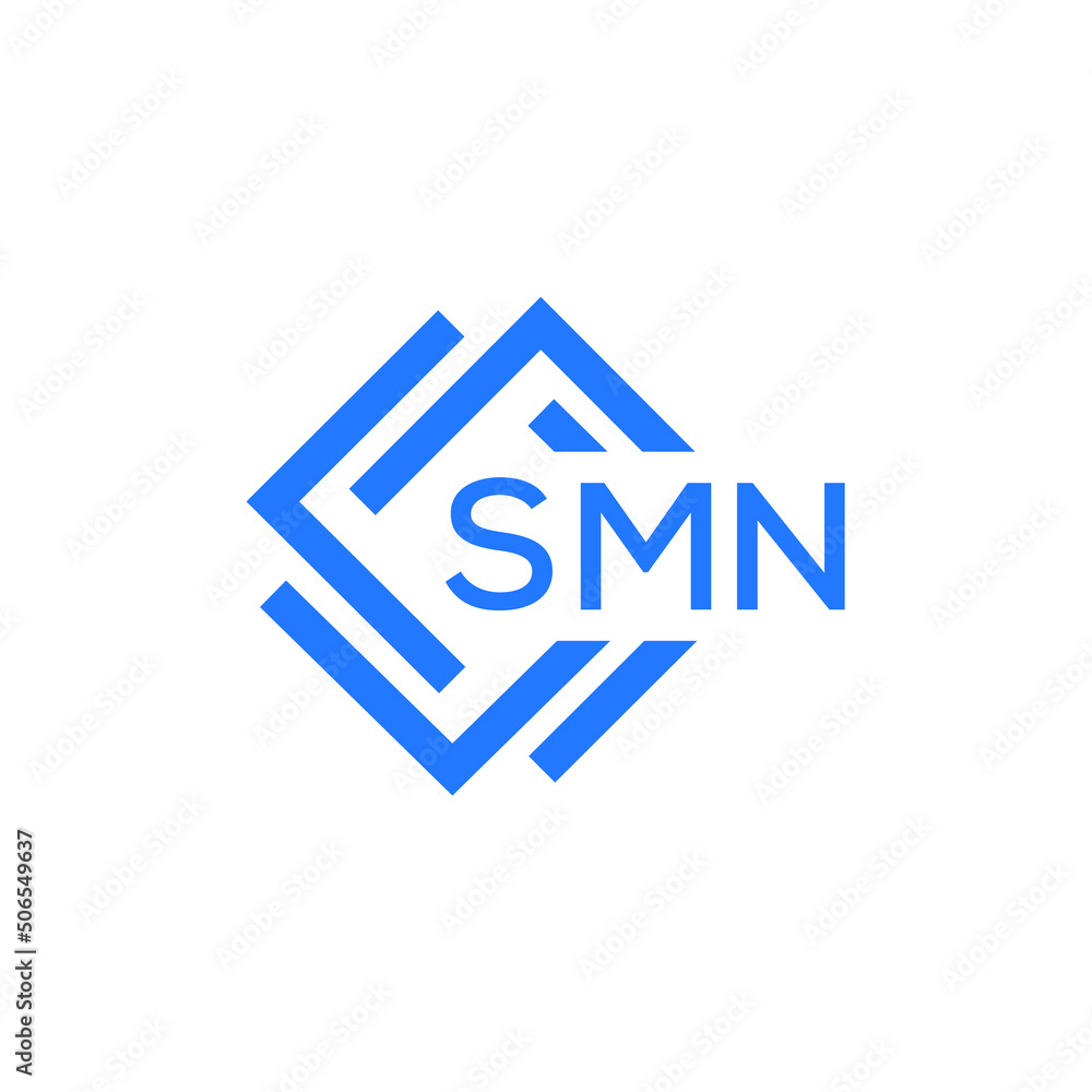 SMN technology letter logo design on white  background. SMN creative initials technology letter logo concept. SMN technology letter design.
