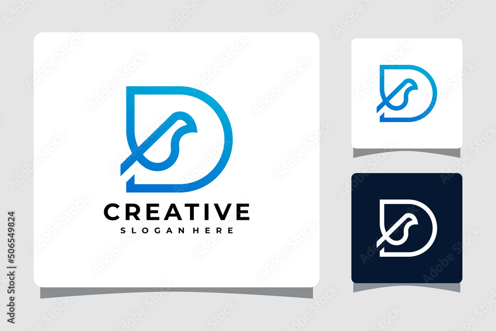 Letter D Bird Logo Template Design Inspiration Letter D Bird Logo Template Design Inspiration