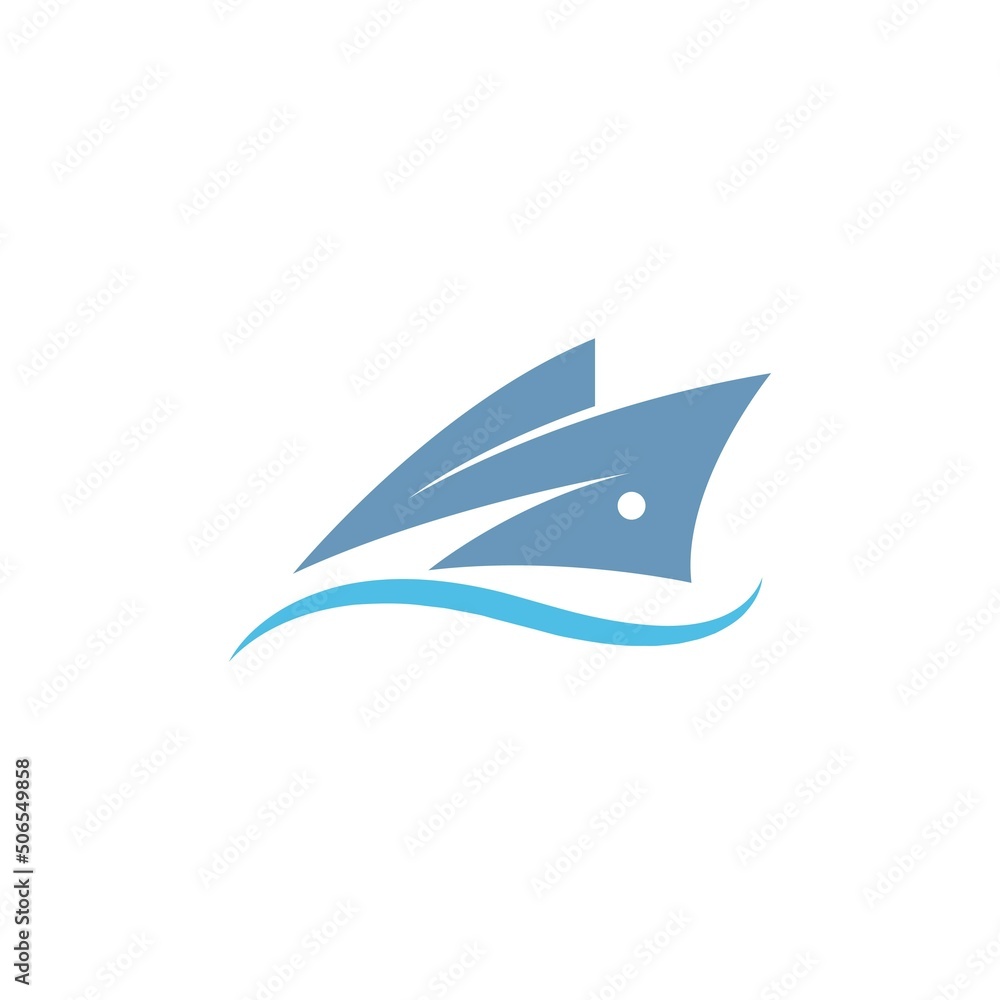 Boat logo icon concept design Boat logo icon concept design