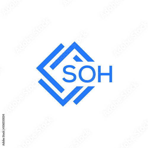 SOH technology letter logo design on white  background. SOH creative initials technology letter logo concept. SOH technology letter design.