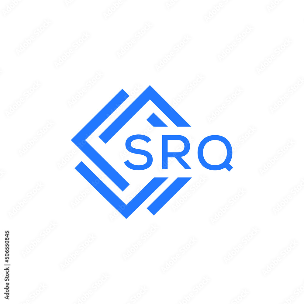 SRQ technology letter logo design on white  background. SRQ creative initials technology letter logo concept. SRQ technology letter design.
