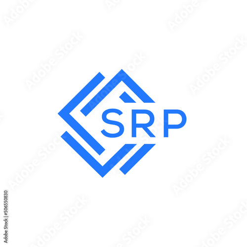 SRP technology letter logo design on white  background. SRP creative initials technology letter logo concept. SRP technology letter design.
