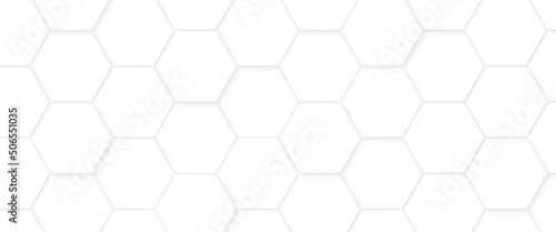 Hexagons grunge wall seamless texture  Tiles. A white marble wall with hexagon tiles for texture and Abstract white hexagon concept background.