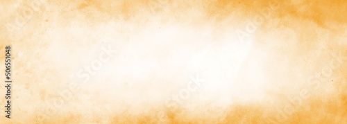 Yellow background with soft yellow center and orange vintage texture with light blur and autumn colors, old soft yellow background texture, elegant classy orange  yellow color with border grunge