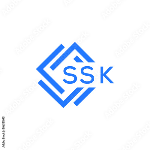 SSK technology letter logo design on white  background. SSK creative initials technology letter logo concept. SSK technology letter design.
 photo