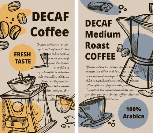 Decaf coffee, arabica medium roast cafe shops