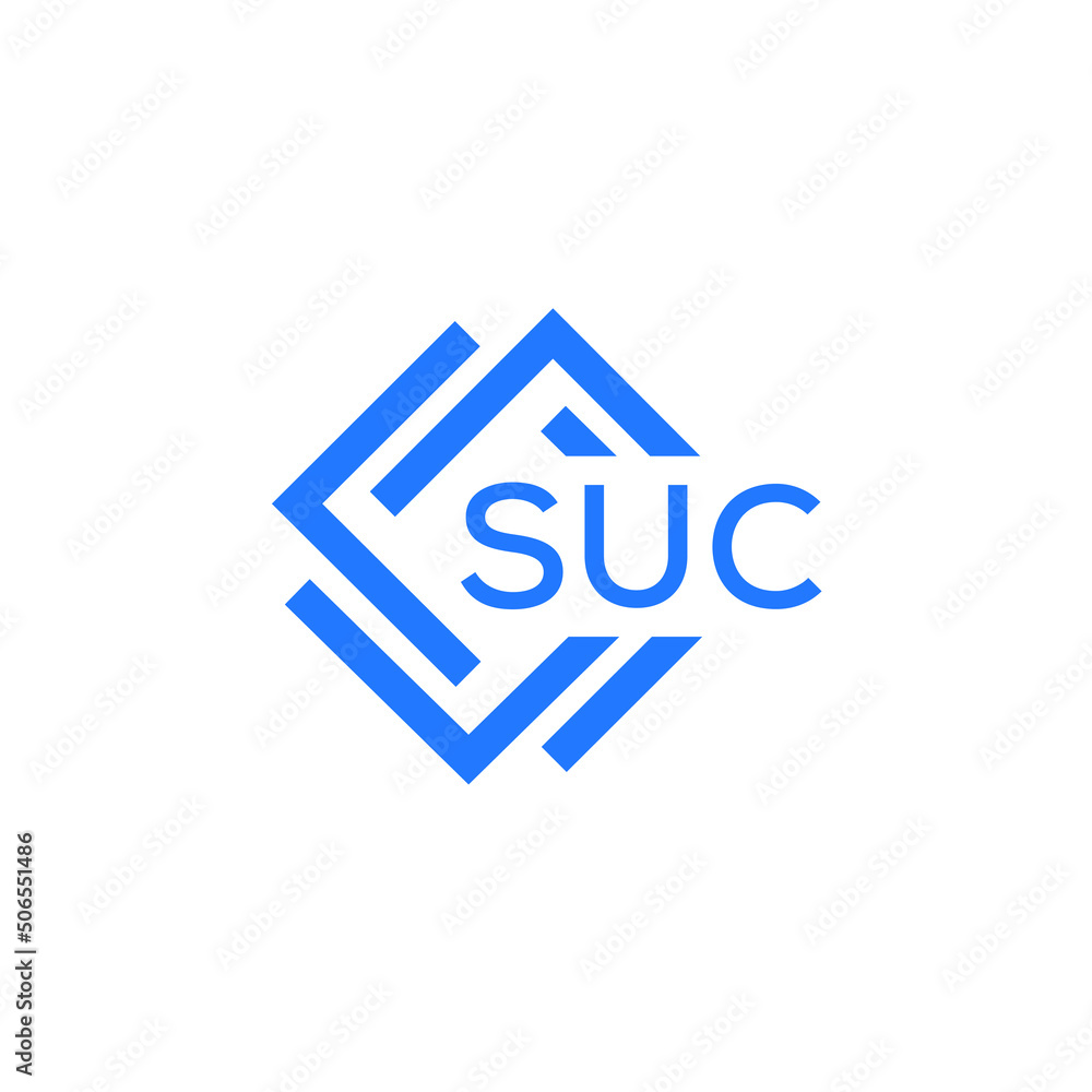 SUC technology letter logo design on white  background. SUC creative initials technology letter logo concept. SUC technology letter design.
