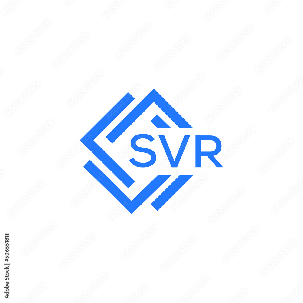 SVR technology letter logo design on white background. SVR creative initials technology letter  logo concept. SVR technology letter design.
