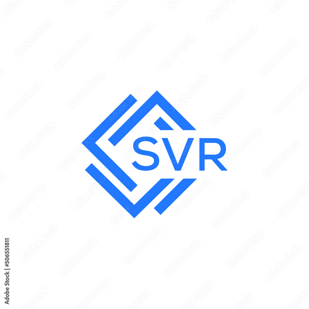 Obraz premium SVR technology letter logo design on white background. SVR creative initials technology letter logo concept. SVR technology letter design.