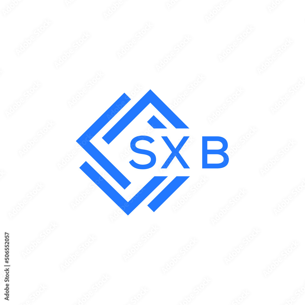 Obraz premium SXB technology letter logo design on white background. SXB creative initials technology letter logo concept. SXB technology letter design.
