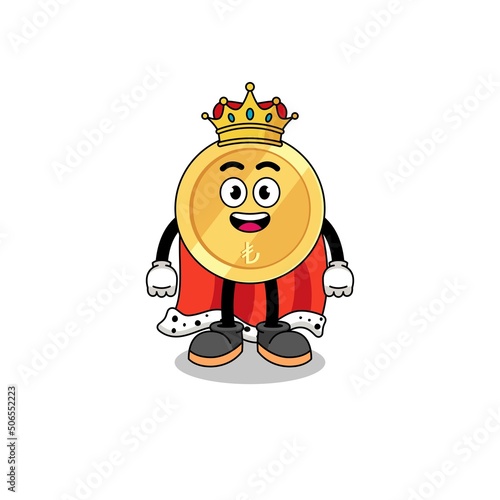 Mascot Illustration of turkish lira king