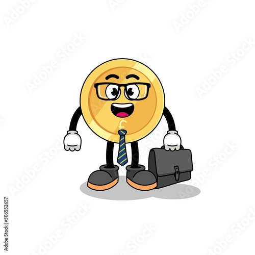 pound sterling mascot as a businessman