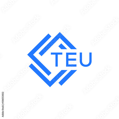 TEU technology letter logo design on white  background. TEU creative initials technology letter logo concept. TEU technology letter design. photo