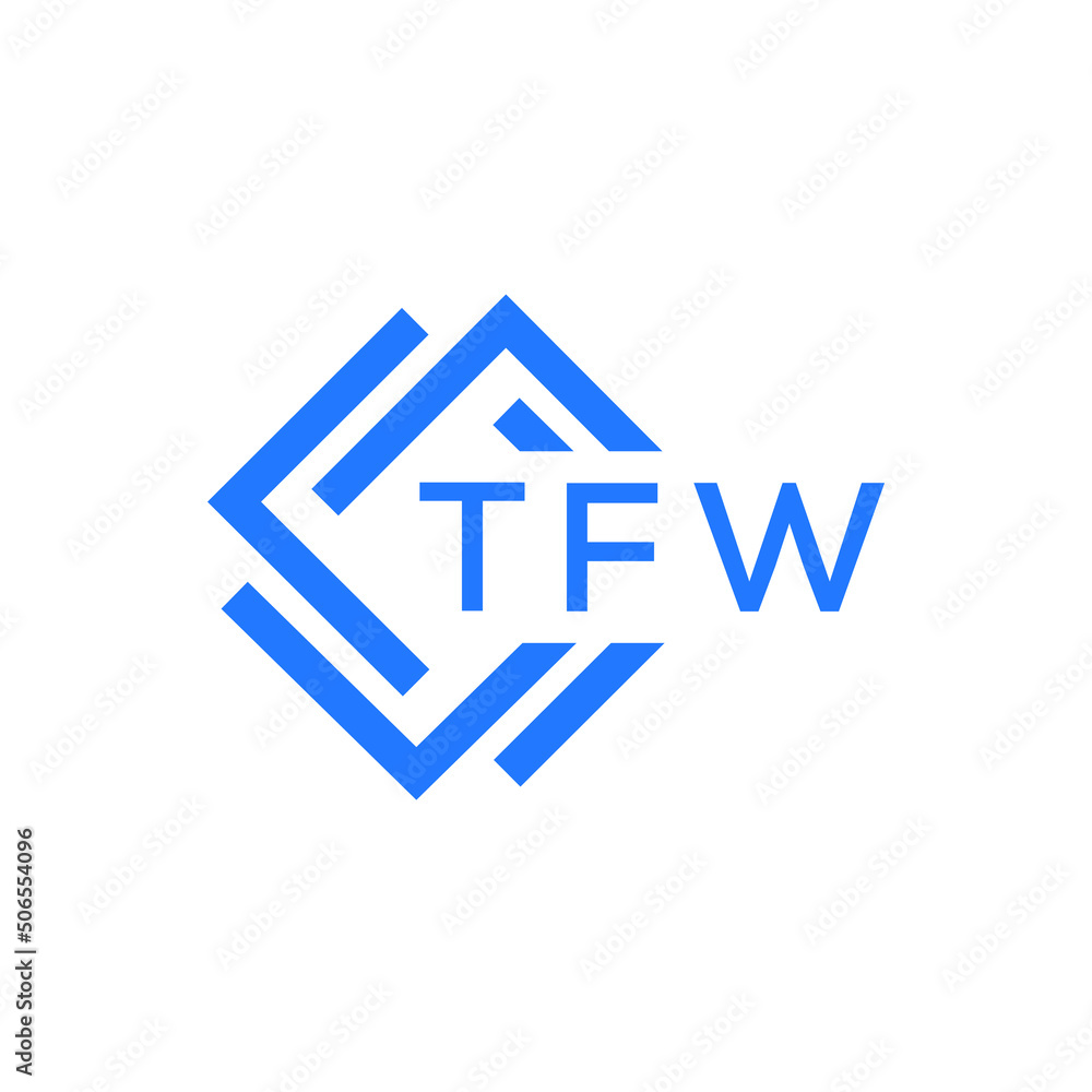 TFW technology letter logo design on white  background. TFW creative initials technology letter logo concept. TFW technology letter design.