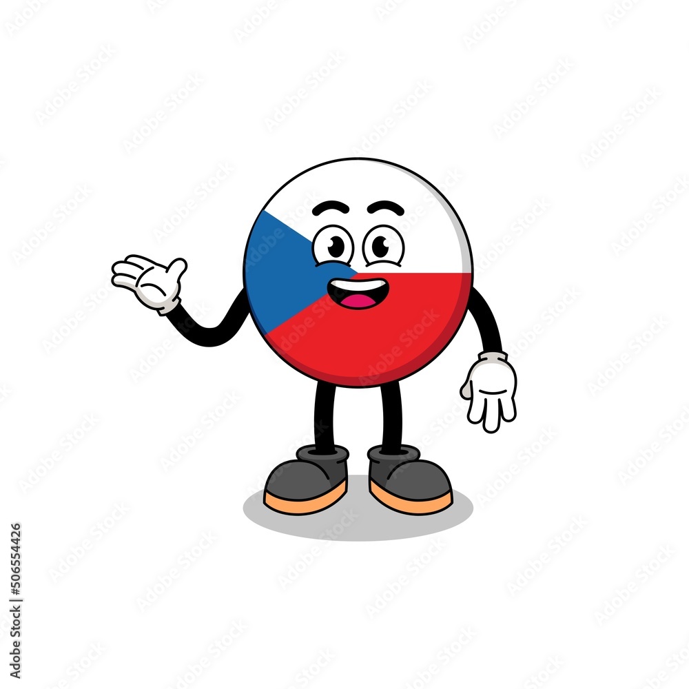 czech republic cartoon with welcome pose czech republic cartoon with welcome pose