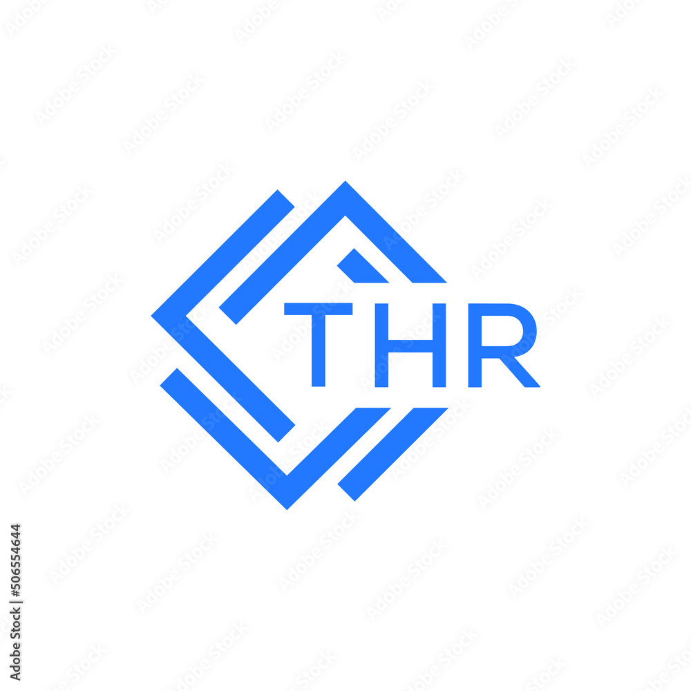 THR technology letter logo design on white  background. THR creative initials technology letter logo concept. THR technology letter design.