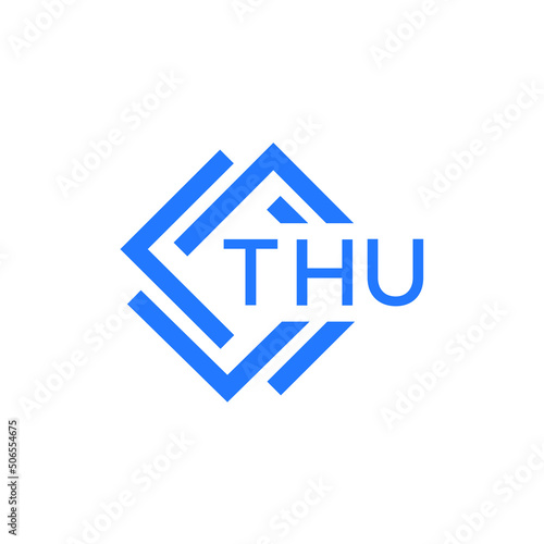 THU technology letter logo design on white  background. THU creative initials technology letter logo concept. THU technology letter design.