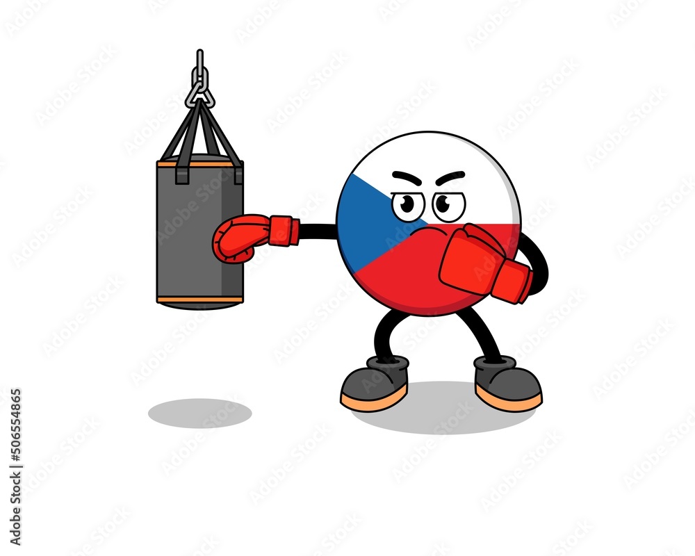 Illustration of czech republic boxer