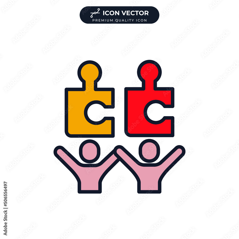 collaboration icon symbol template for graphic and web design collection logo vector illustration