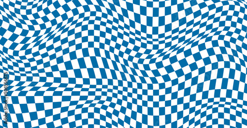 Checkered background with distorted squares