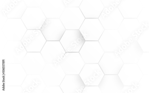 hexagon concept design abstract technology background vector EPS, Abstract white hexagon concept background, soft white background. 
