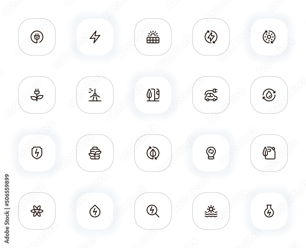 Energy and Renewable line icons set. Charge, alternative power, ecology, electric car, battery. Vector outline pictograms for web and ui, ux mobile app design. Editable Stroke. 24x24 Pixel Perfect. Energy and Renewable line icons set. Charge, alternative power, ecology, electric car, battery. Vector outline pictograms for web and ui, ux mobile app design. Editable Stroke. 24x24 Pixel Perfect.