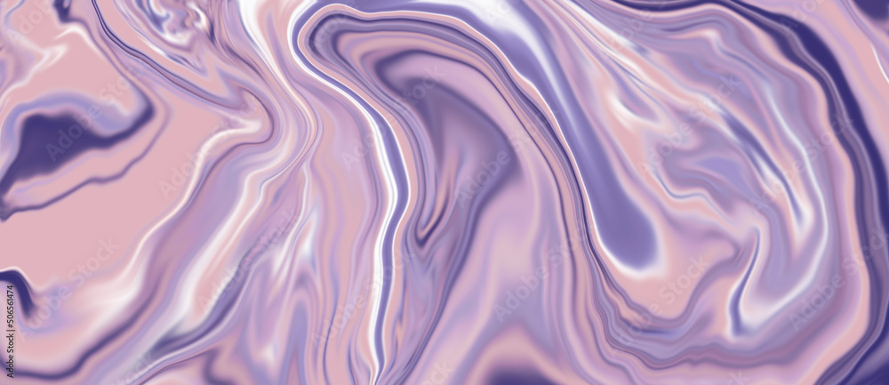 Fototapeta premium Background with abstract shapes in lilac pastel colors. Marble texture background for your design. A mixture of acrylic paints. Texture of marble.
