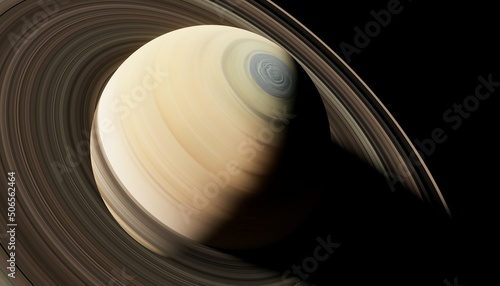 The spectacular rings of the Planet Saturn. Elements of this image were furnished by NASA.