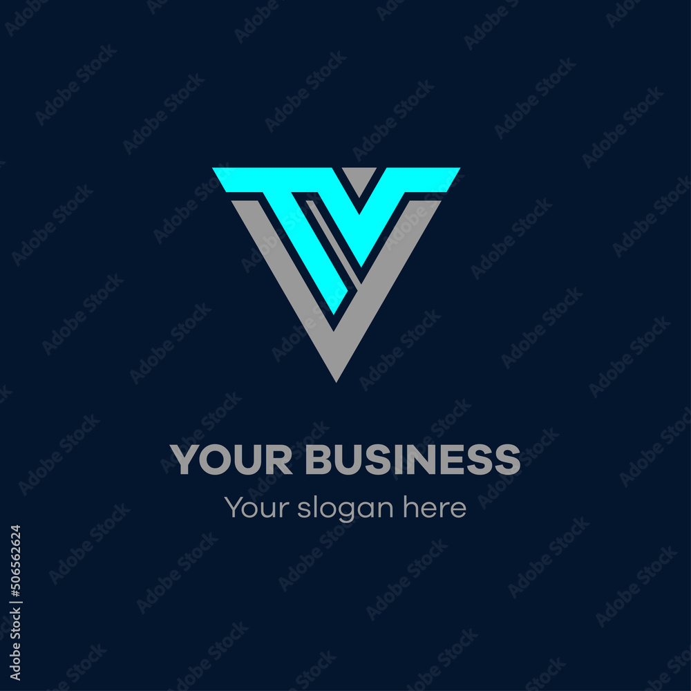 Letter T & V modern premium logo template Letter T & V modern premium logo template