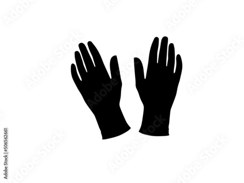 Gloves vector image.Winter ski gloves glyph icon vector image.Simple line art icon work gloves in trendy vector image