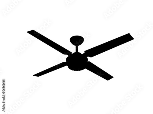 Electric fan vector image.electric fans black and white vector image.Propeller screw icon set engine or motor image vector image