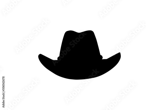 Cowboy hat vector image.Cowboy hat.Cowboy hat hatter or milliner icon vector image.Cowboy leather hat isolated.