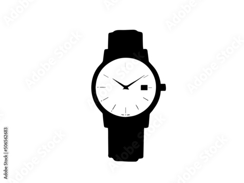 Business style hand watches contour vector image.Modern sportive watch smart gadget device vector image. smart watch fitness bracelet with pedometer vector