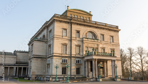 View on Villa Hügel, former residence of the Krupp family. Panorama format.