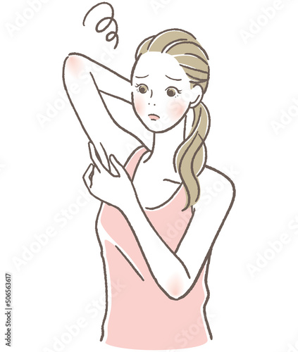 脇の毛が気になる女性