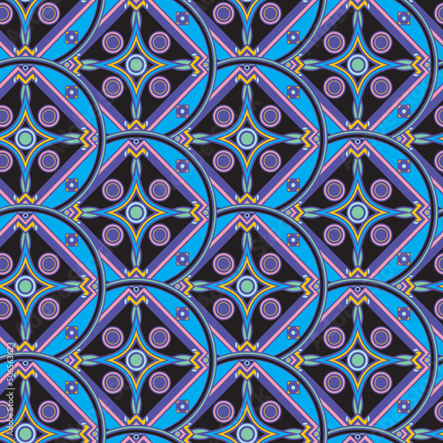 Seamless repeating oriental...