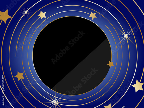 流星群の背景　横位置　ブラック＆ゴールド