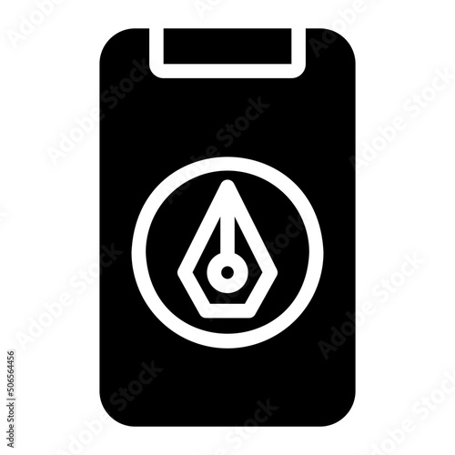 copywriting glyph icon