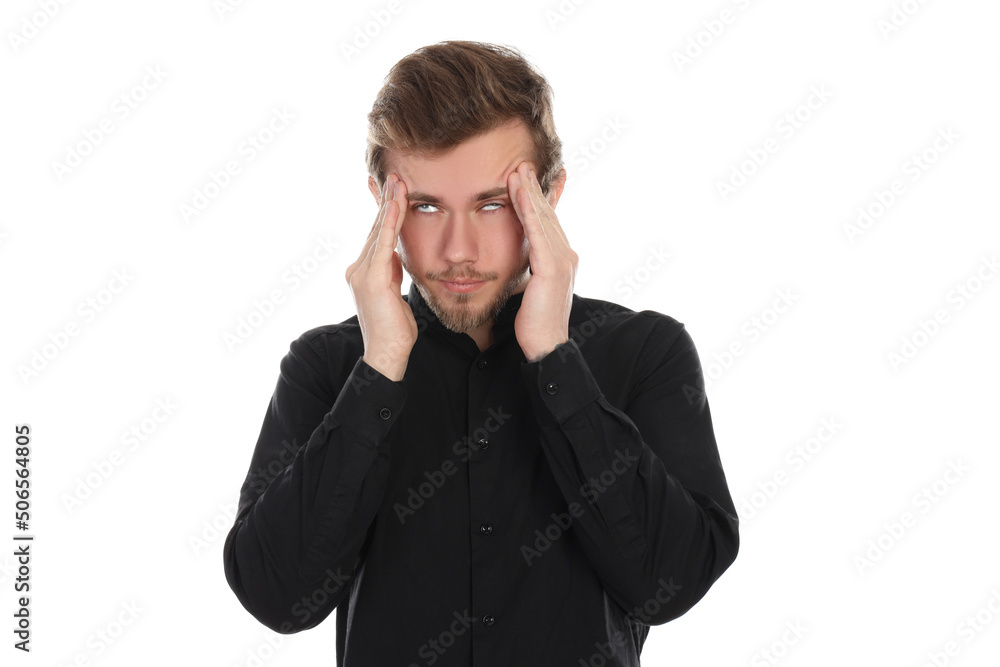 Concept of people, young man isolated on white background Concept of people, young man isolated on white background