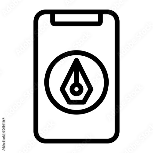 copywriting line icon