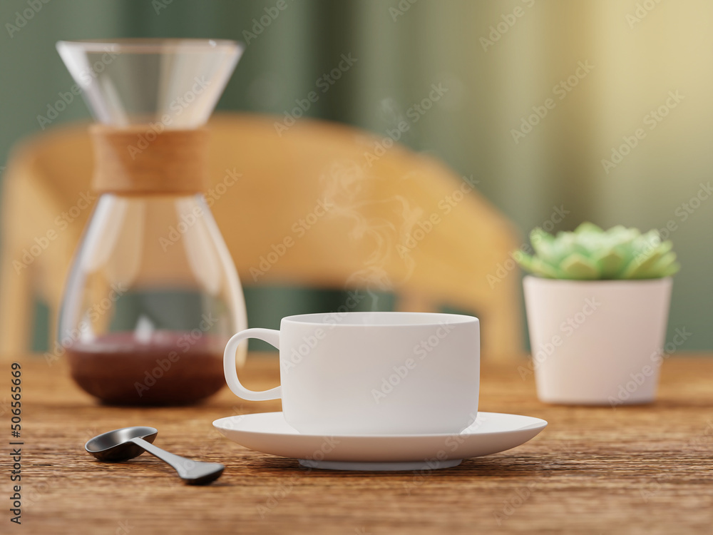 Premium Coffee on Table 3d rendering Premium Coffee on Table 3d rendering