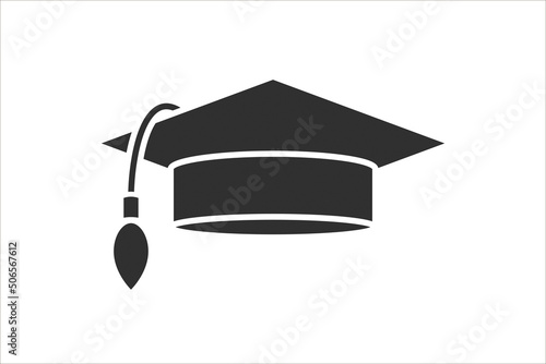 Graduation cap icon illustration