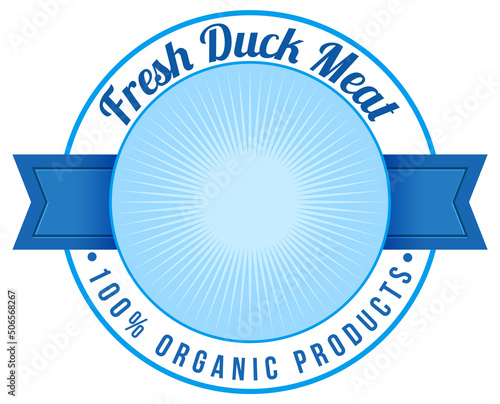Logo design with blue ribbon