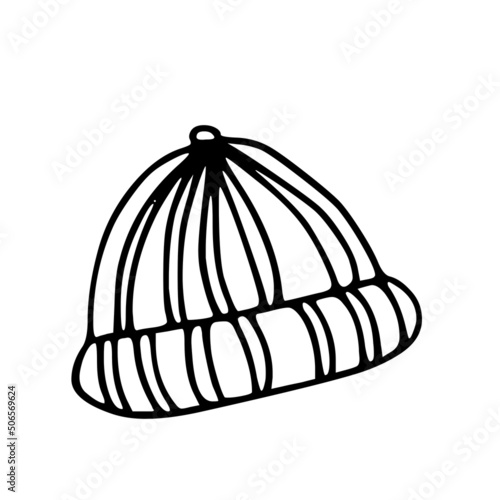 winter clothes elements: warm hats