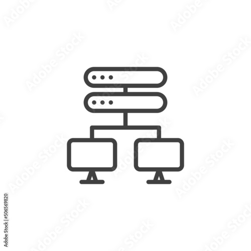 Database server line icon