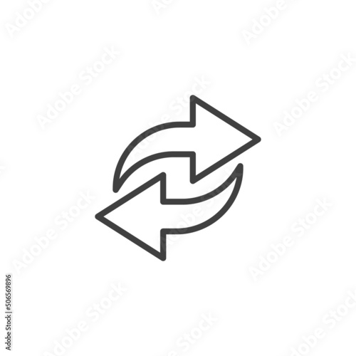 Synchronize arrows line icon Free Download Synchronize arrows line icon - GFXLoad