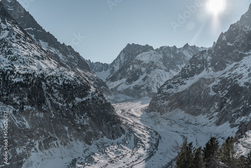 Mer de Glace (lake of ice), is from the glacier Mont-Blanc. photo