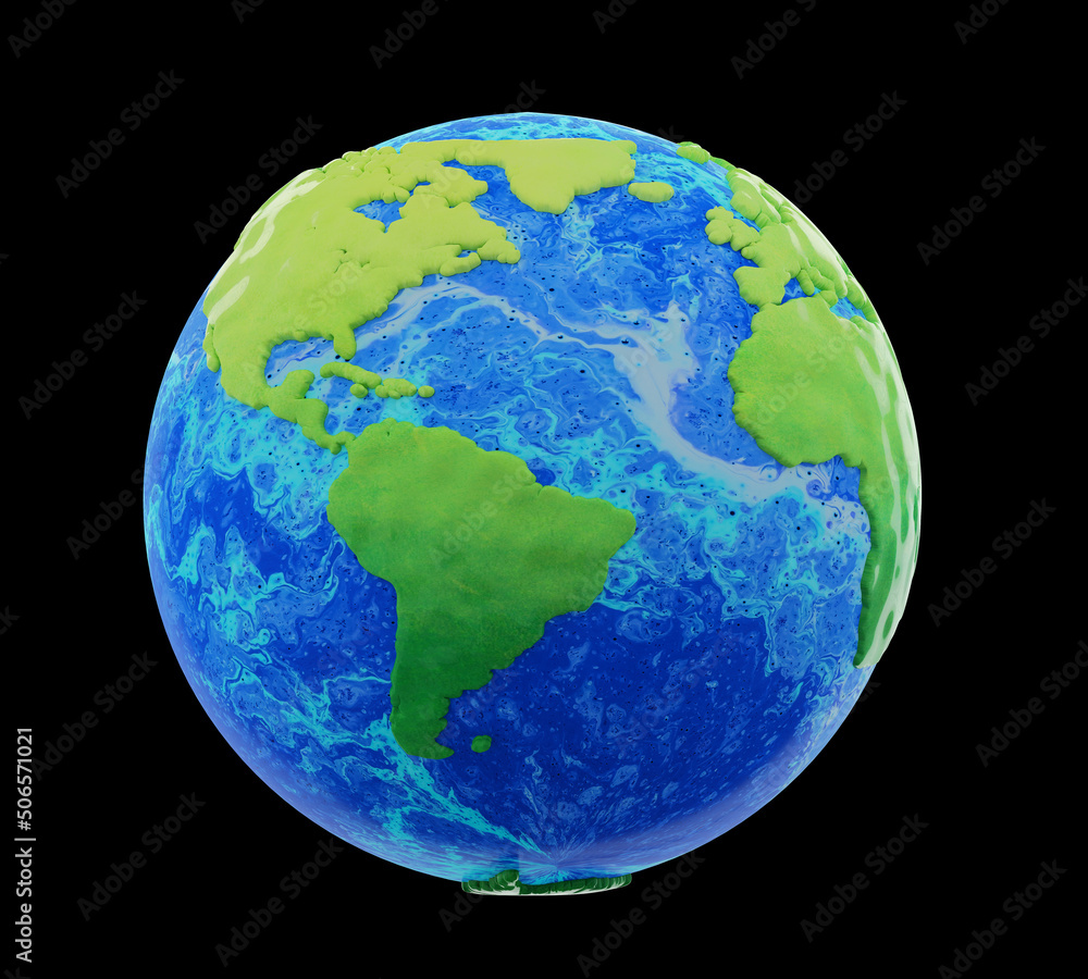 Travel icon planet earth 3d render