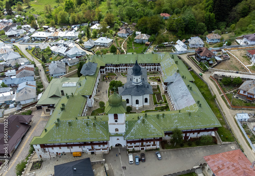 Agapia Monastery - Romania seen from above